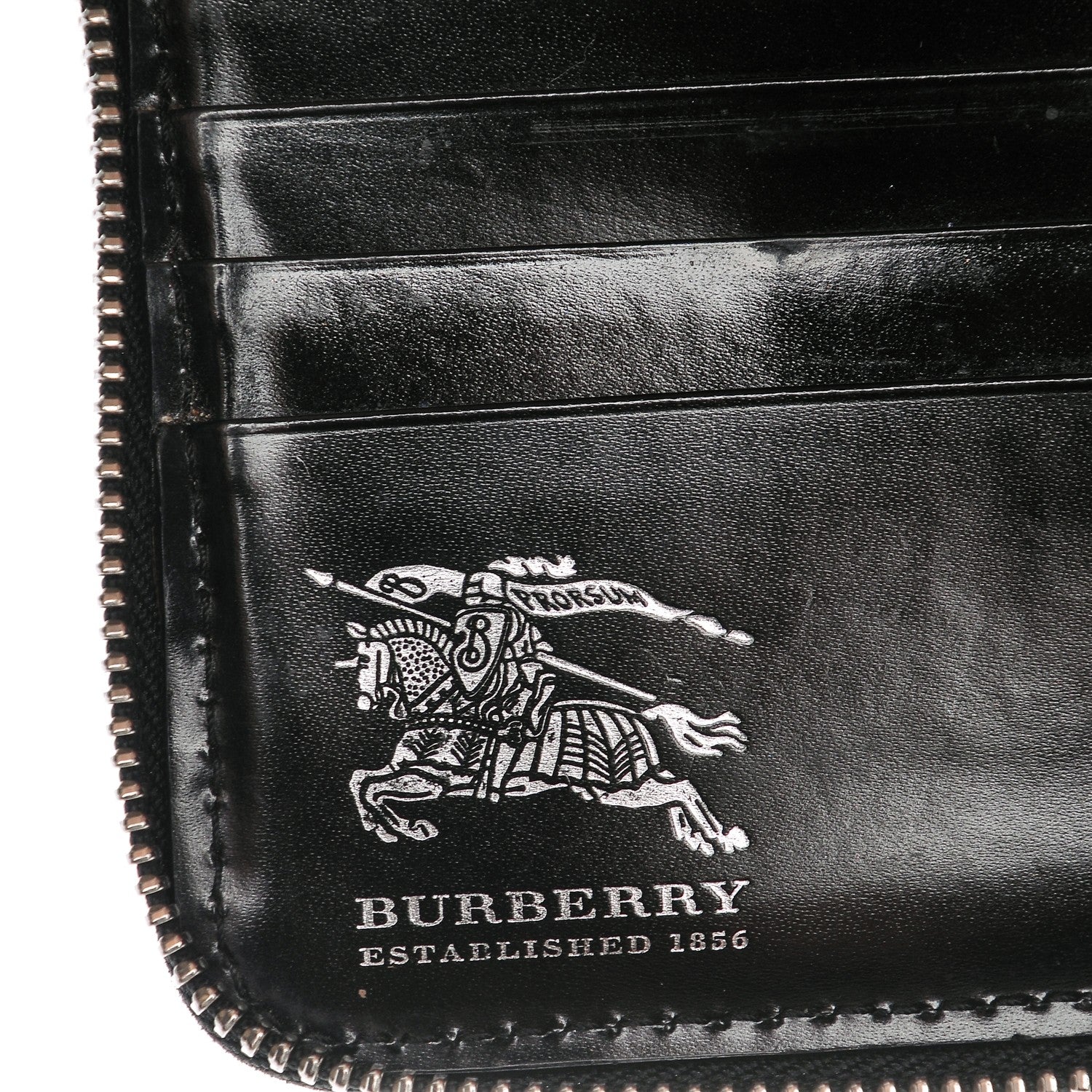 Burberry Supernova Check Compact Zip Around Wallet Black 7 of 7