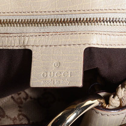 Gucci Monogram Large Horsebit Chain Hobo Off White 5 of 7