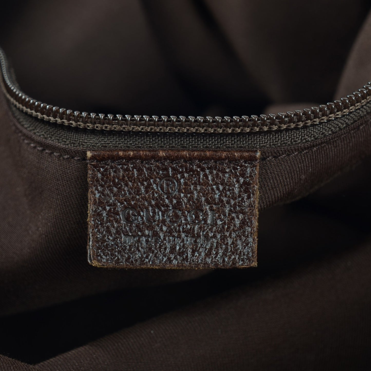 GG Monogram Large Web Handle Vertical Tote Dark Brown