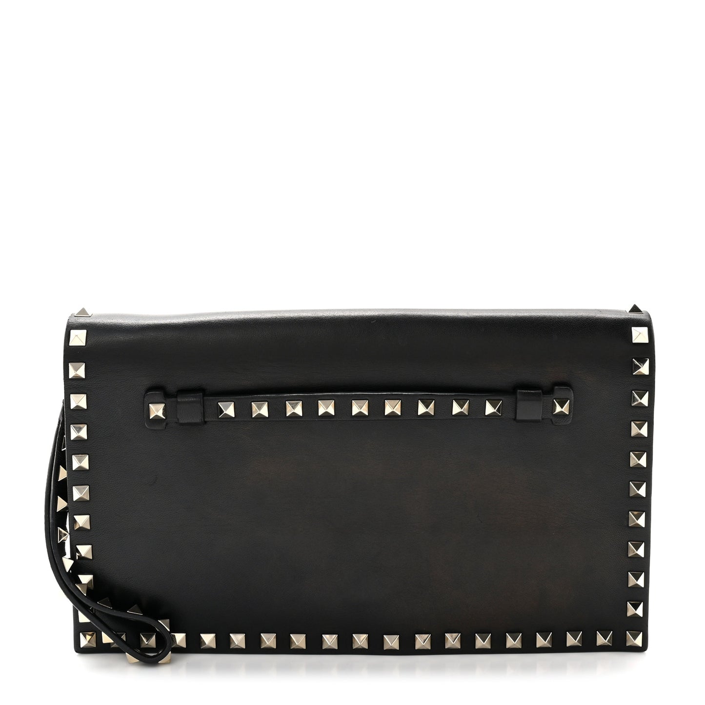 Nappa Rockstud Wristlet Clutch Black