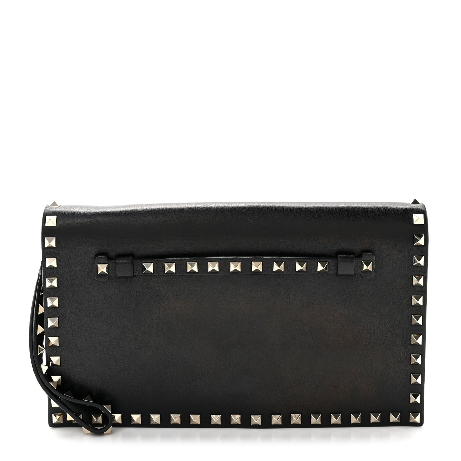Valentino Garavani Nappa Rockstud Wristlet Clutch Black 1 of 9