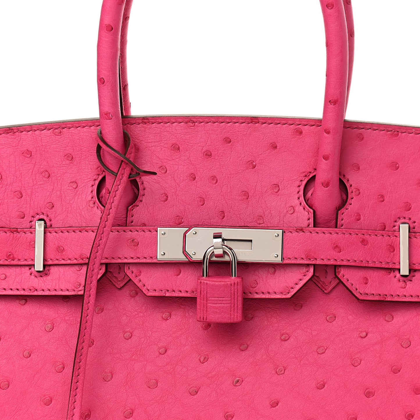 Ostrich Birkin 30 Rose Tyrien