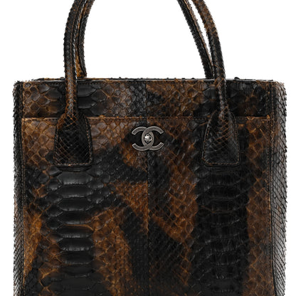 Chanel Snakeskin Executive Cerf Shopper Tote Dark Brown 9 of 16