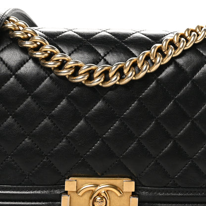 Chanel Lambskin Quilted Medium Boy Flap Black 8 of 11