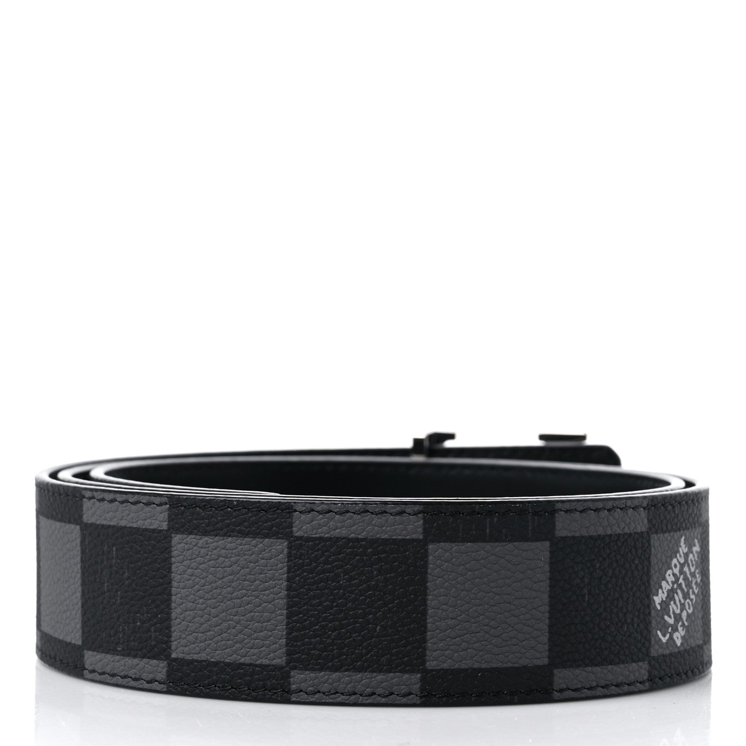 Louis Vuitton Damier Graphite 40mm LV Initiales Belt 95 38 2 of 7