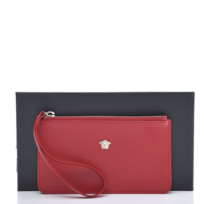 Versace Saffiano Medusa Wrist Pouch Red 9 of 9