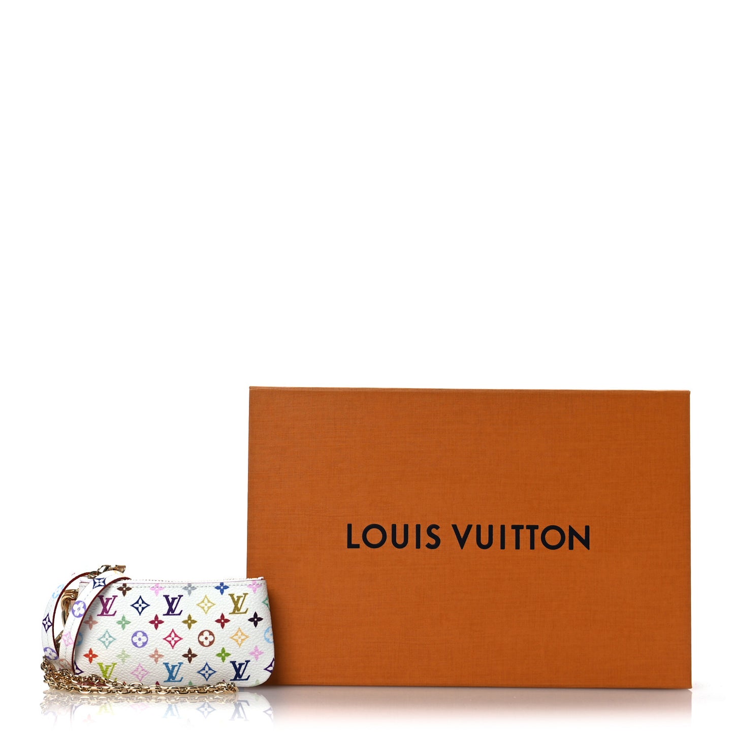 LV X TM Monogram Multicolor Phone Holder White