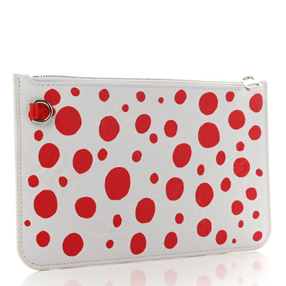 Louis Vuitton LV X YK Empreinte Infinity Dots Neverfull MM Pochette Rouge White 3 of 6