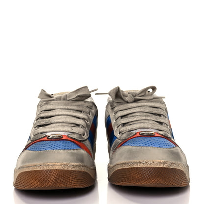 Gucci Nubuck Web Mens Screener Sneakers 7 Dusty Milk Bright Splash Dusty Orange 2 of 9
