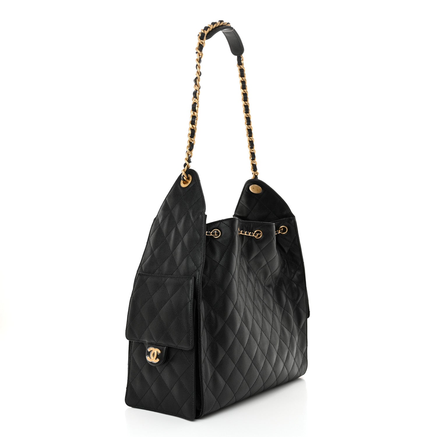 Chanel Caviar Quilted Medium Chanel 25 Handbag Black 4 of 11