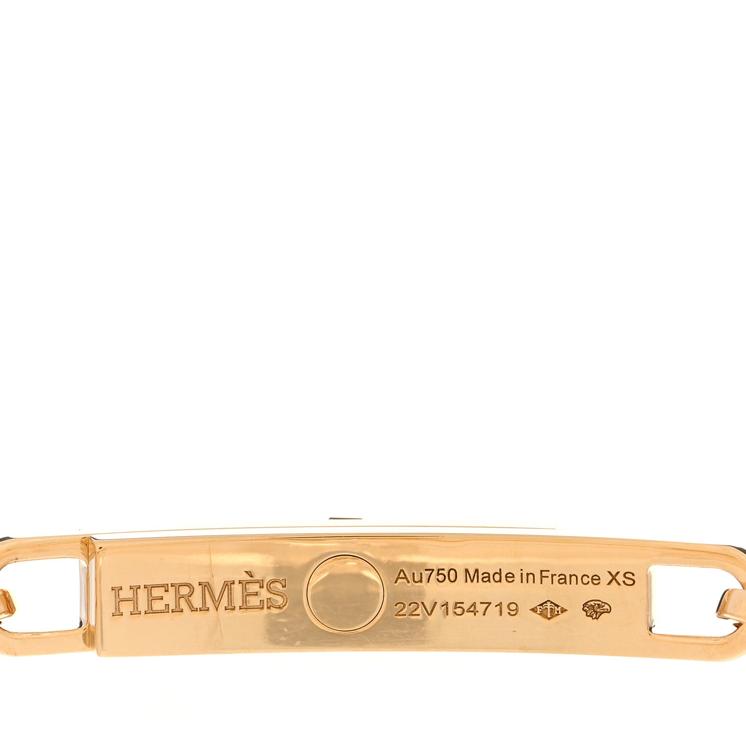 Hermes 18K Yellow Gold Diamond Pave PM Kelly Chaine Bracelet XS 3 of 4