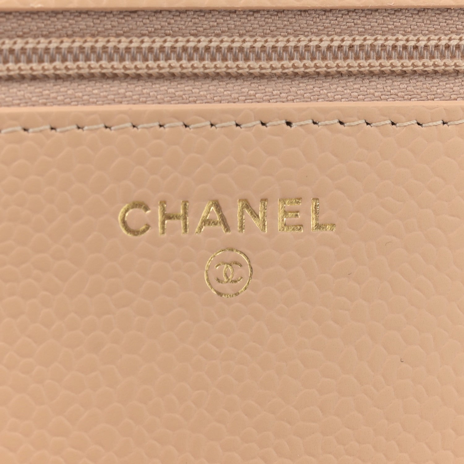 Chanel Caviar Quilted Wallet On Chain WOC Beige 6 of 11