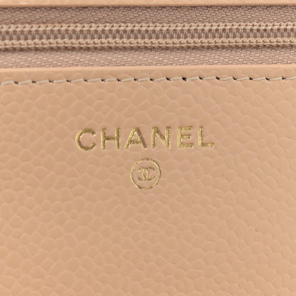 Chanel Caviar Quilted Wallet On Chain WOC Beige 6 of 11