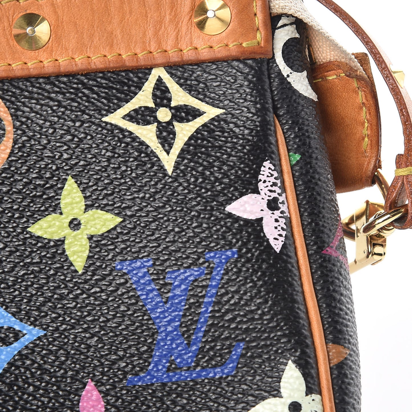 Monogram Multicolor Pochette Accessories Black