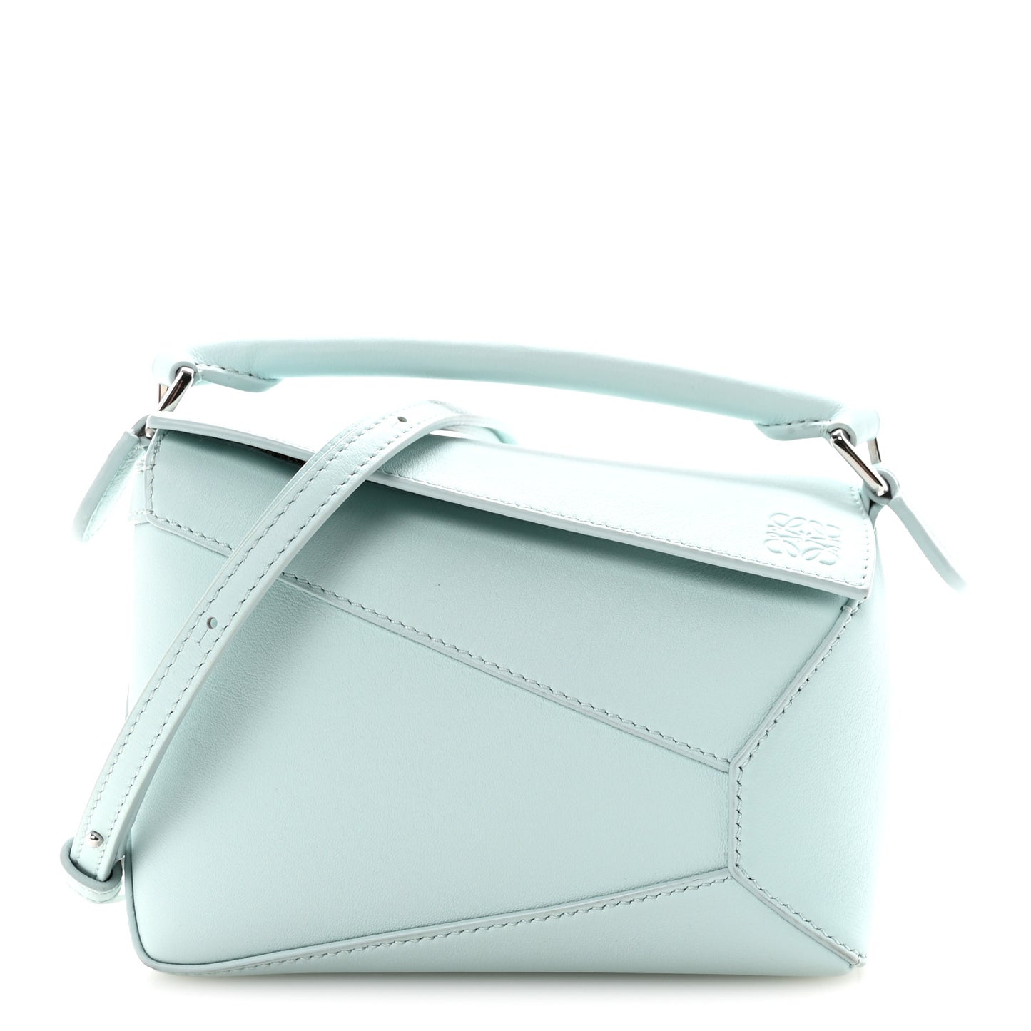 Calfskin Mini Puzzle Edge Bag Iceberg