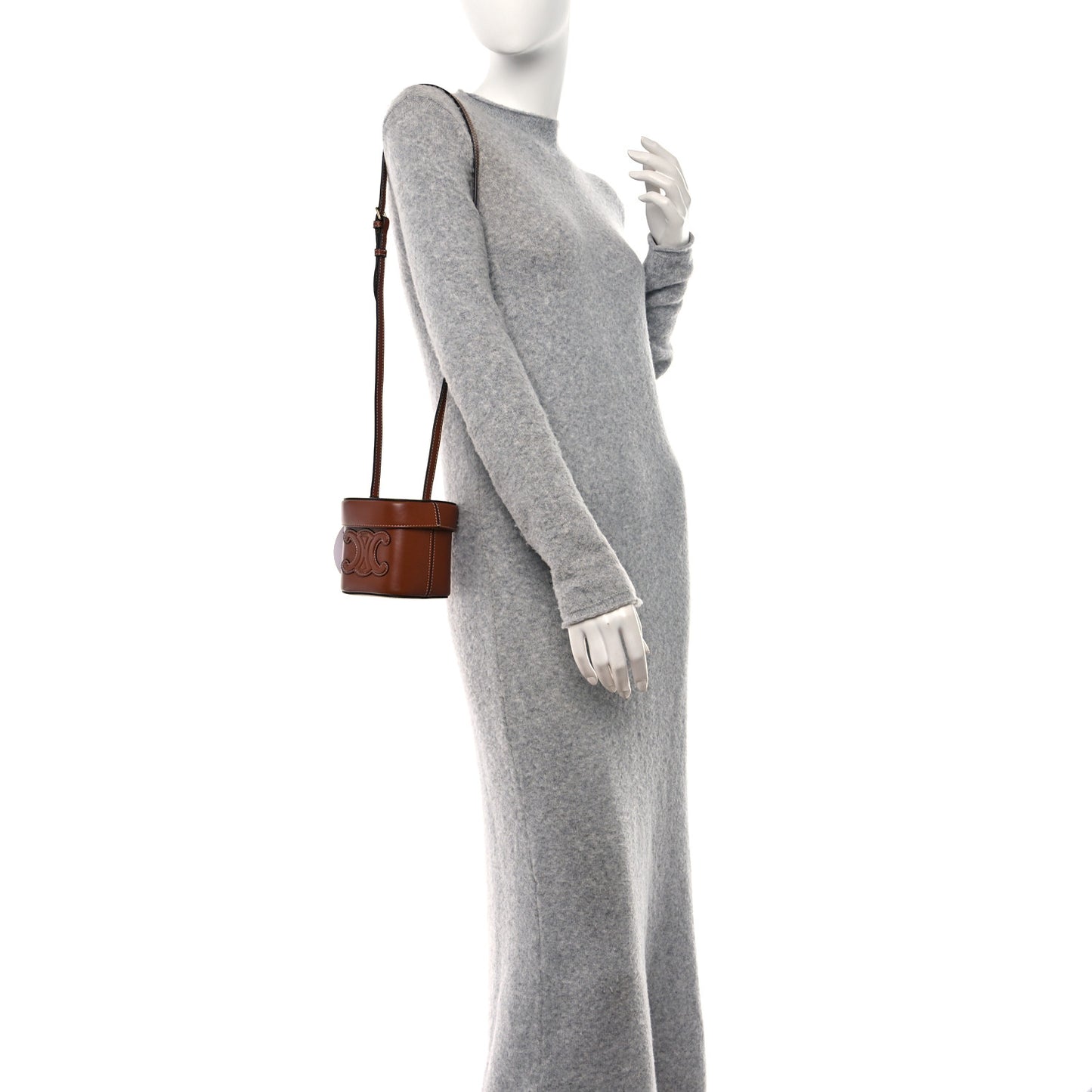 Smooth Calfskin Small Cuir Triomphe Box Tan