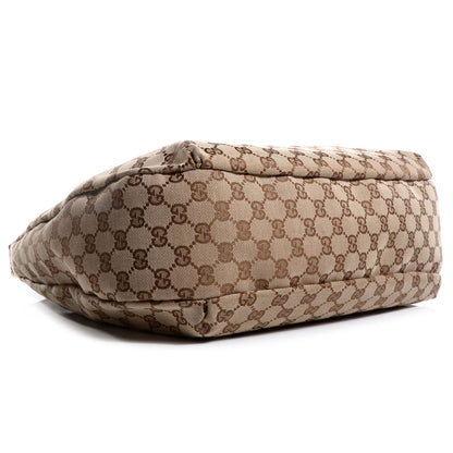 Gucci Monogram New Ladies Web Large Hobo Brown 4 of 7
