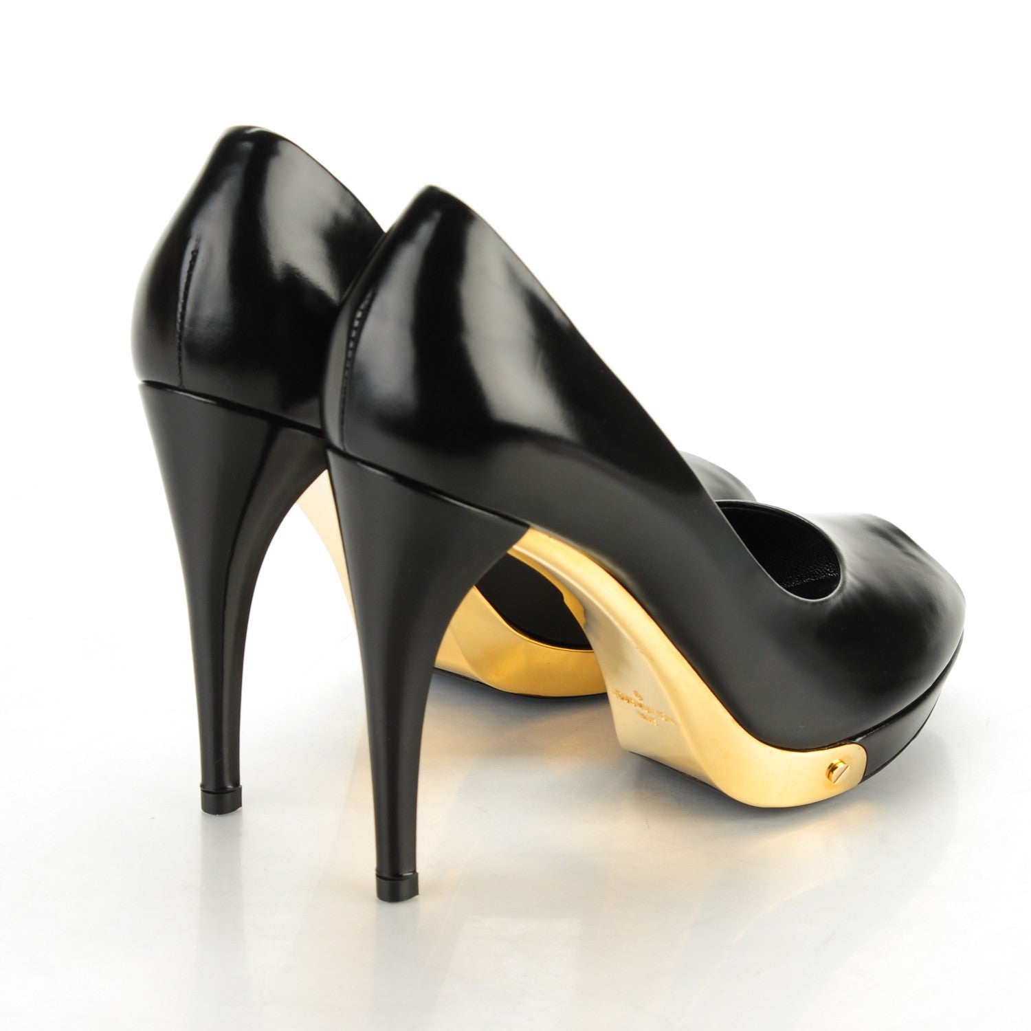 Louis Vuitton Smooth Calfskin Peep Toe Pumps 37 Black 3 of 3