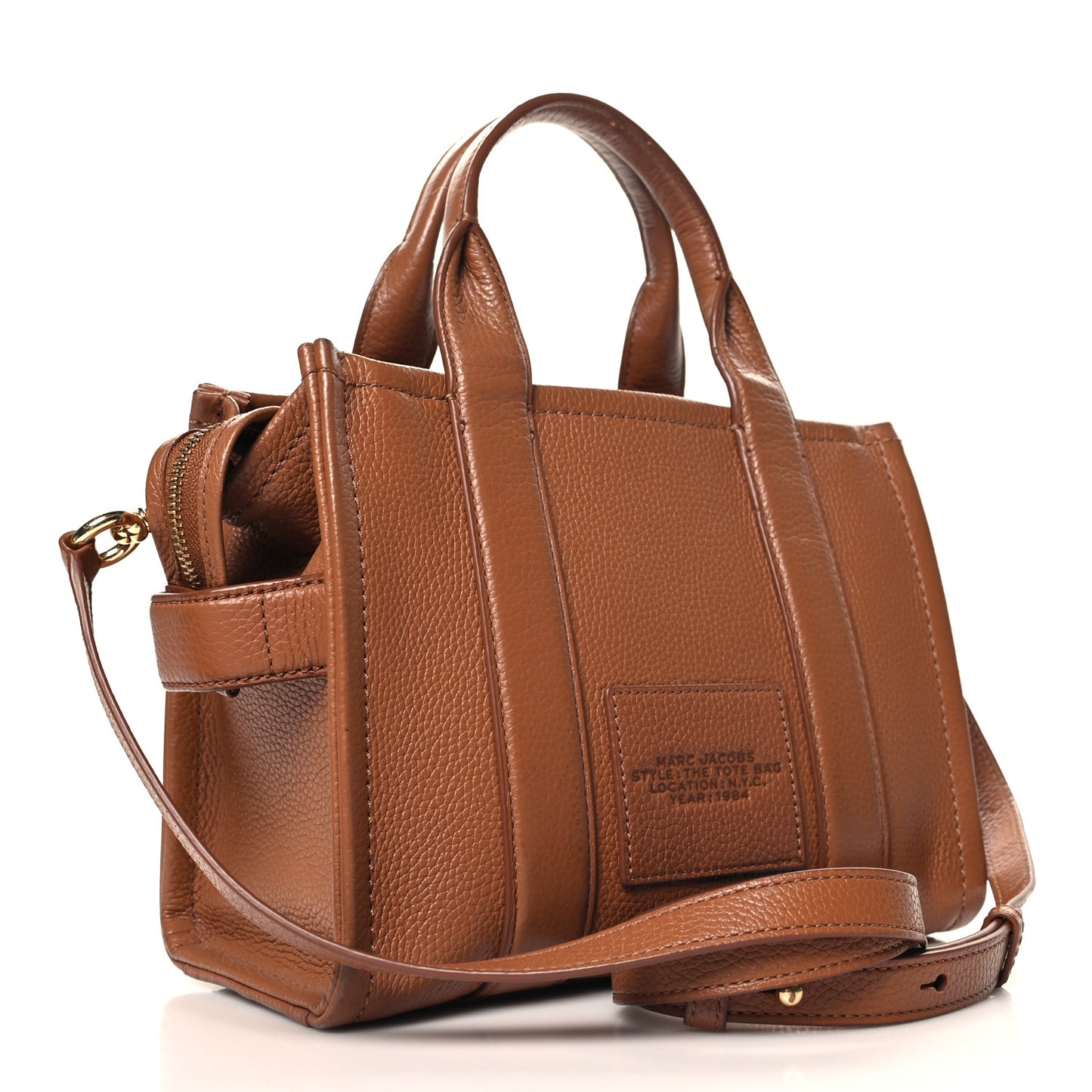 Grained Calfskin Small The Tote Bag Argan Oil