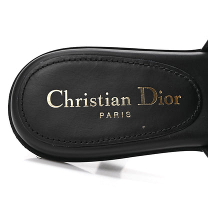 Christian Dior Calfskin Cannage Quilted Dio(r)evolution 80mm Slide Sandals 37 Black 5 of 9