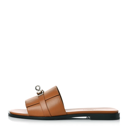 Hermes Calfskin Giulia Sandals 37 Naturel 1 of 11