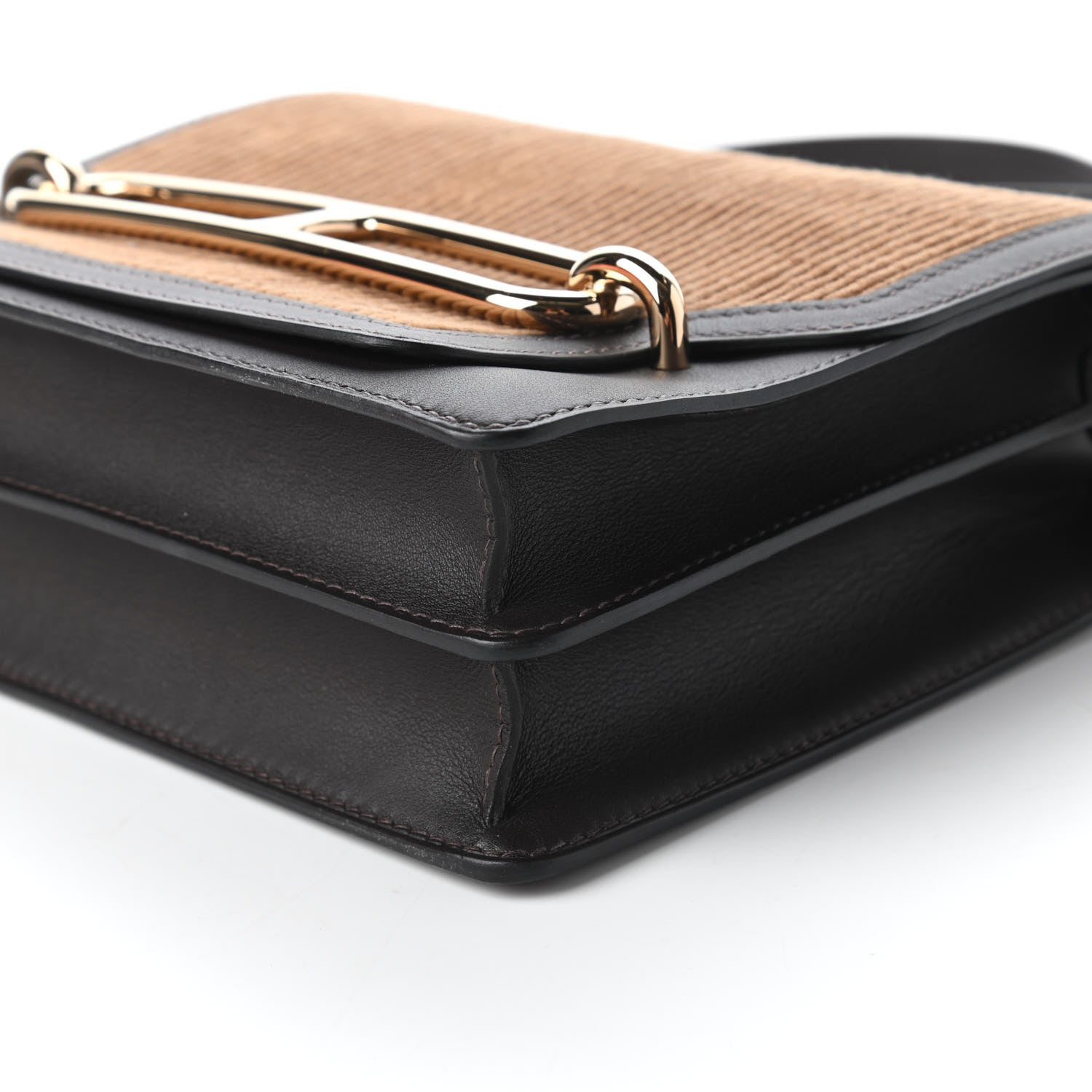 Hermes Velours Cotele Swift Sac Roulis 23 Tabac Camel Ebene 7 of 11