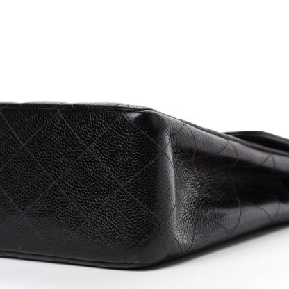 Chanel Caviar Quilted Jumbo Single Flap Black 7 of 12