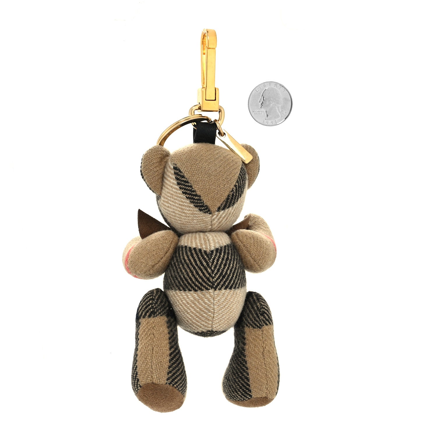 Burberry Cashmere Check Thomas Bear Keychain Charm 2 of 3