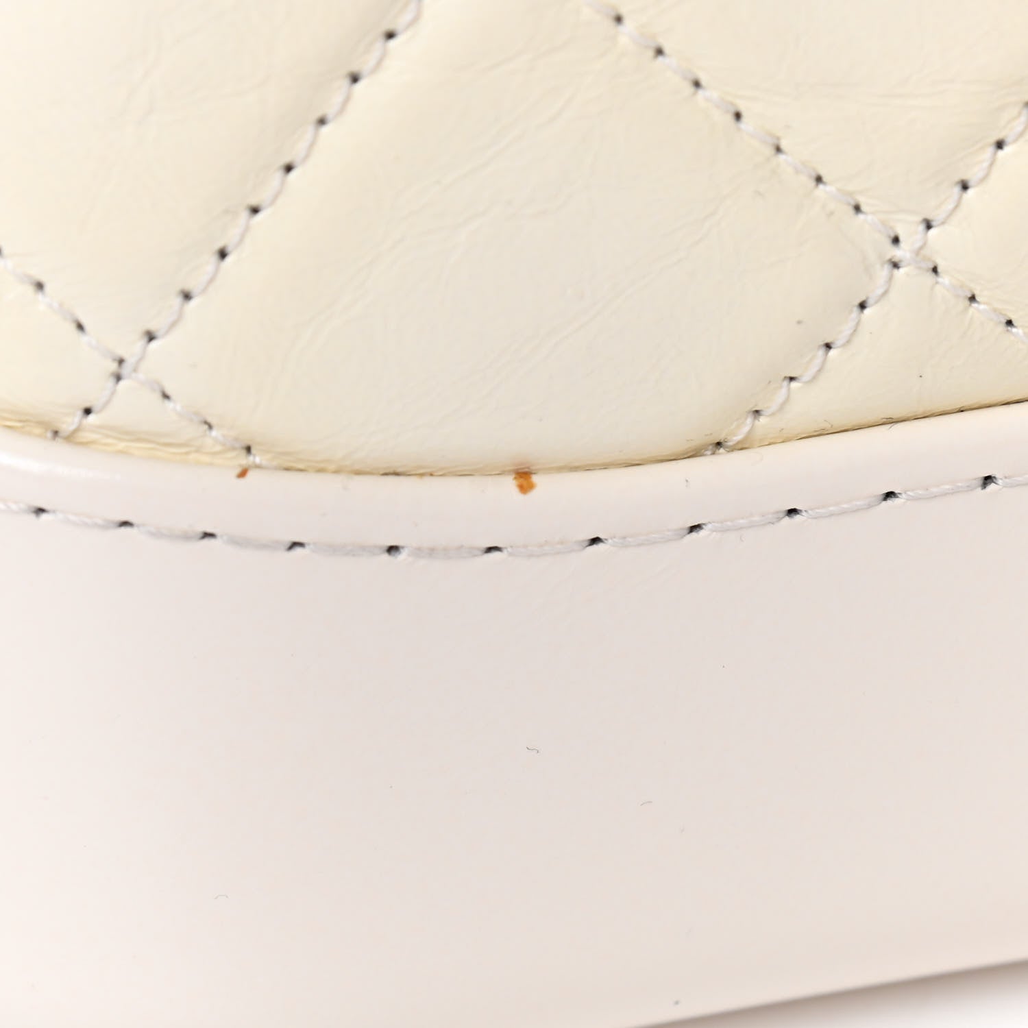 Chanel Aged Calfskin Quilted Small Gabrielle Hobo White 9 of 11
