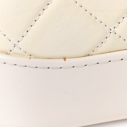 Chanel Aged Calfskin Quilted Small Gabrielle Hobo White 9 of 11