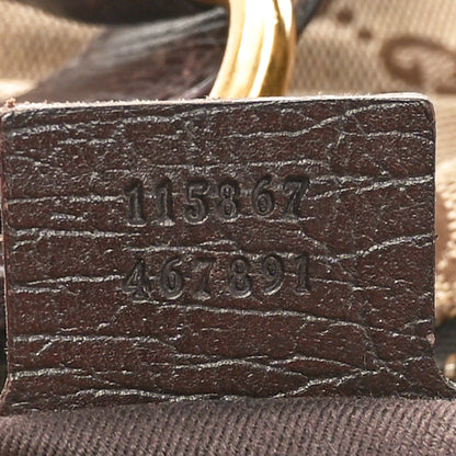 Gucci Monogram Medium Horsebit Chain Hobo Dark Brown 7 of 12