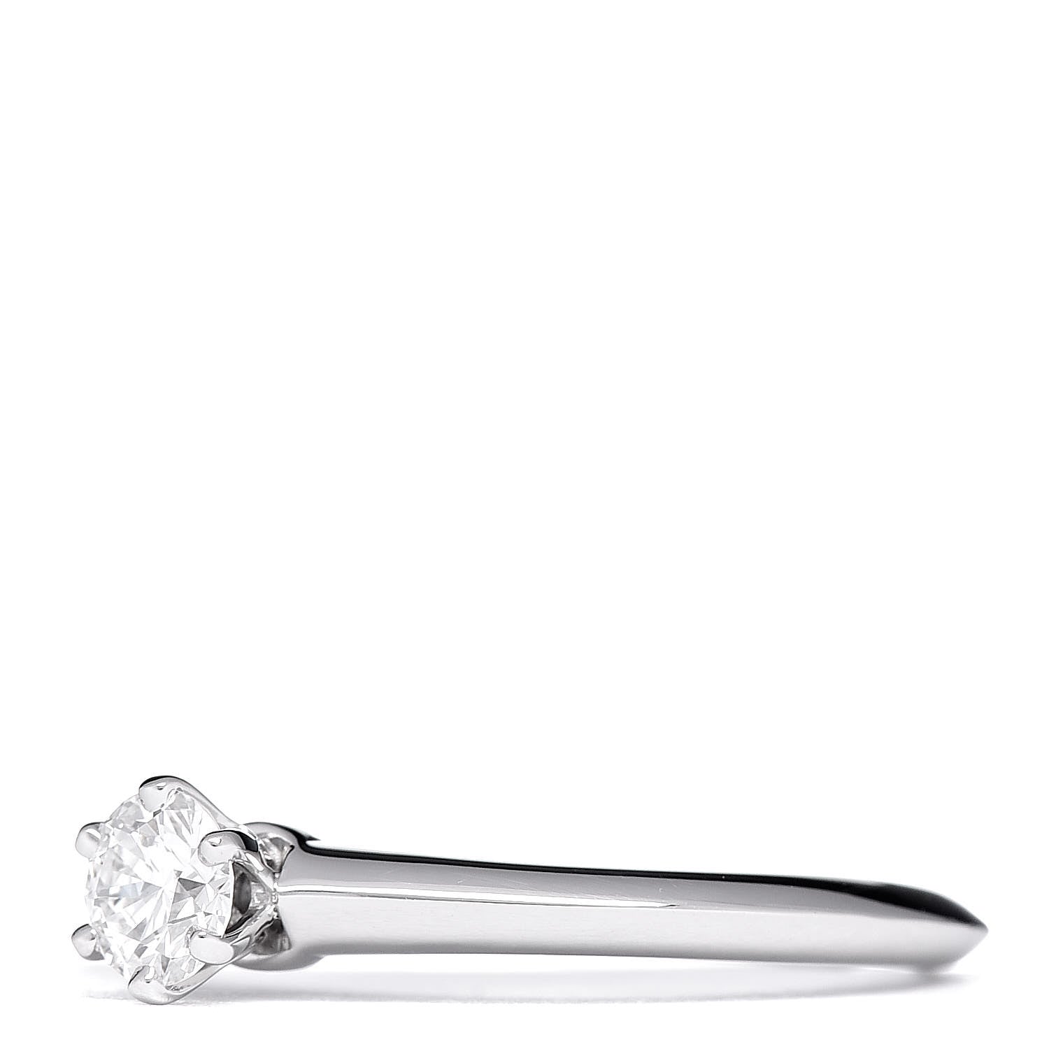 Tiffany Platinum Diamond .27ct Solitaire Engagement Ring 50 5.25 3 of 5