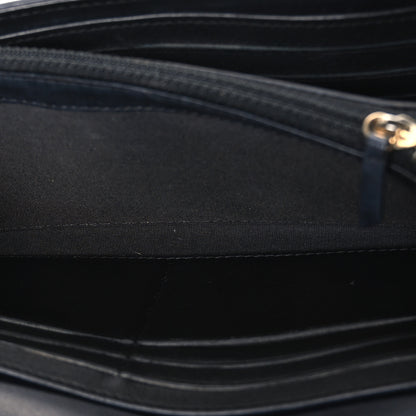 Chanel Lambskin Large Boy Gusset Flap Wallet Black Silver 5 of 8