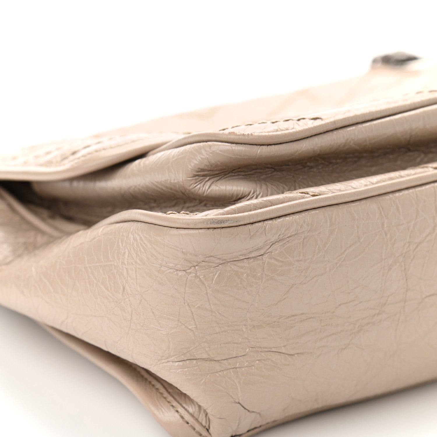 Saint Laurent Crinkled Calfskin Matelasse Monogram Medium Niki Chain Satchel Natural 12 of 12