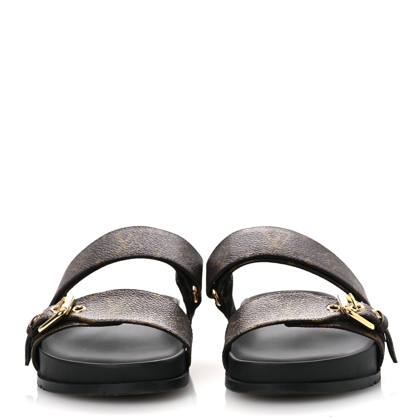 Monogram Bom Dia Mule Sandals 38 Black