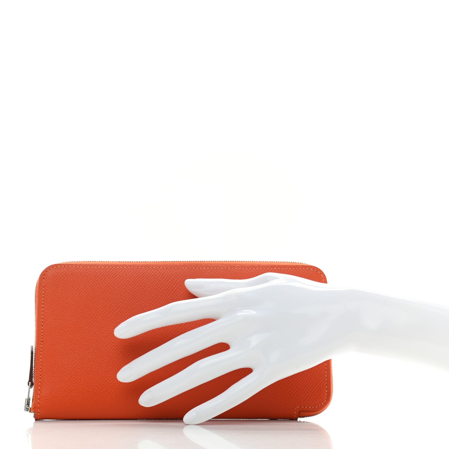 Hermes Epsom Silk'in Wallet Orange 2 of 7