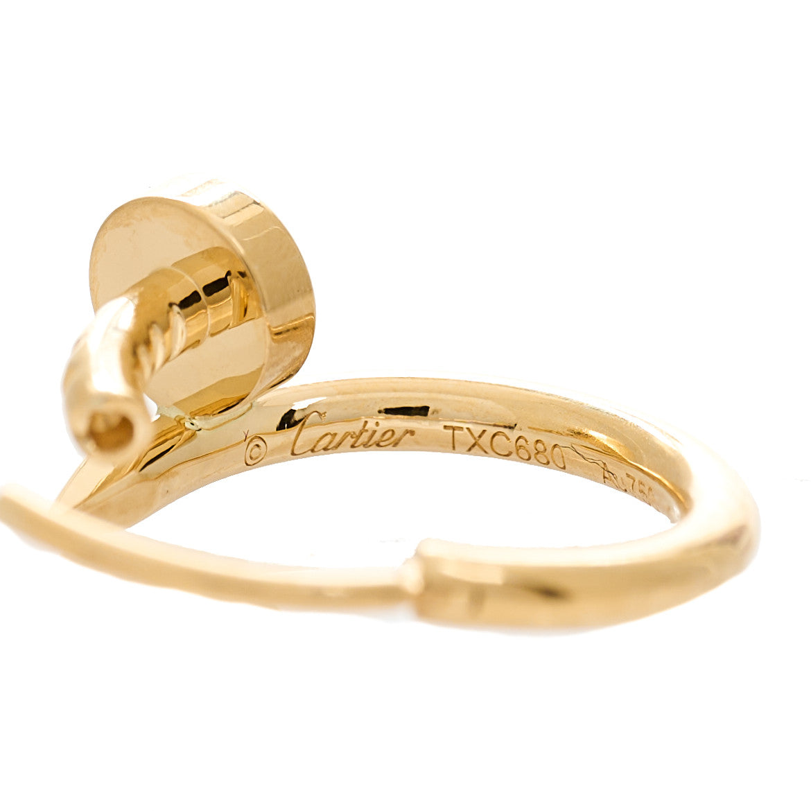 Cartier 18K Yellow Gold Juste Un Clou Single Hoop Earring 4 of 5