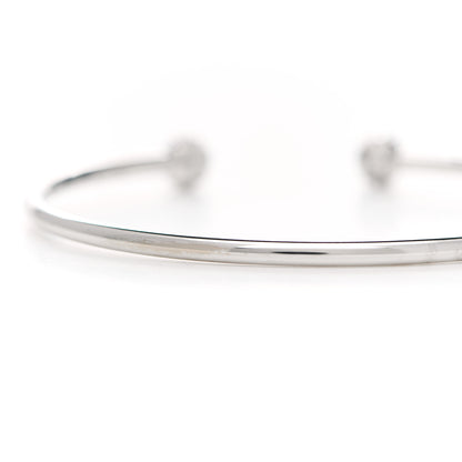 Piaget 18K White Gold Diamond Thin Possession Open Bangle Bracelet 5 of 5