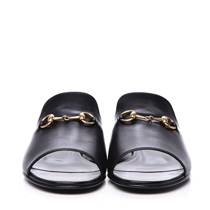 Gucci Malaga Kid Horsebit Slide Sandals 36.5 Black 2 of 10