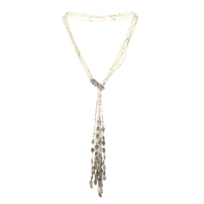 John Hardy Sterling Silver Sapphire Diamond Labradorite Mother of Pearl Legends Naga Dragon Lariat Necklace 3 of 5