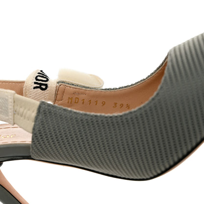 Christian Dior Technical Canvas Ribbon J'Adior Slingback 100mm Pumps 39.5 Grey Stone 6 of 13