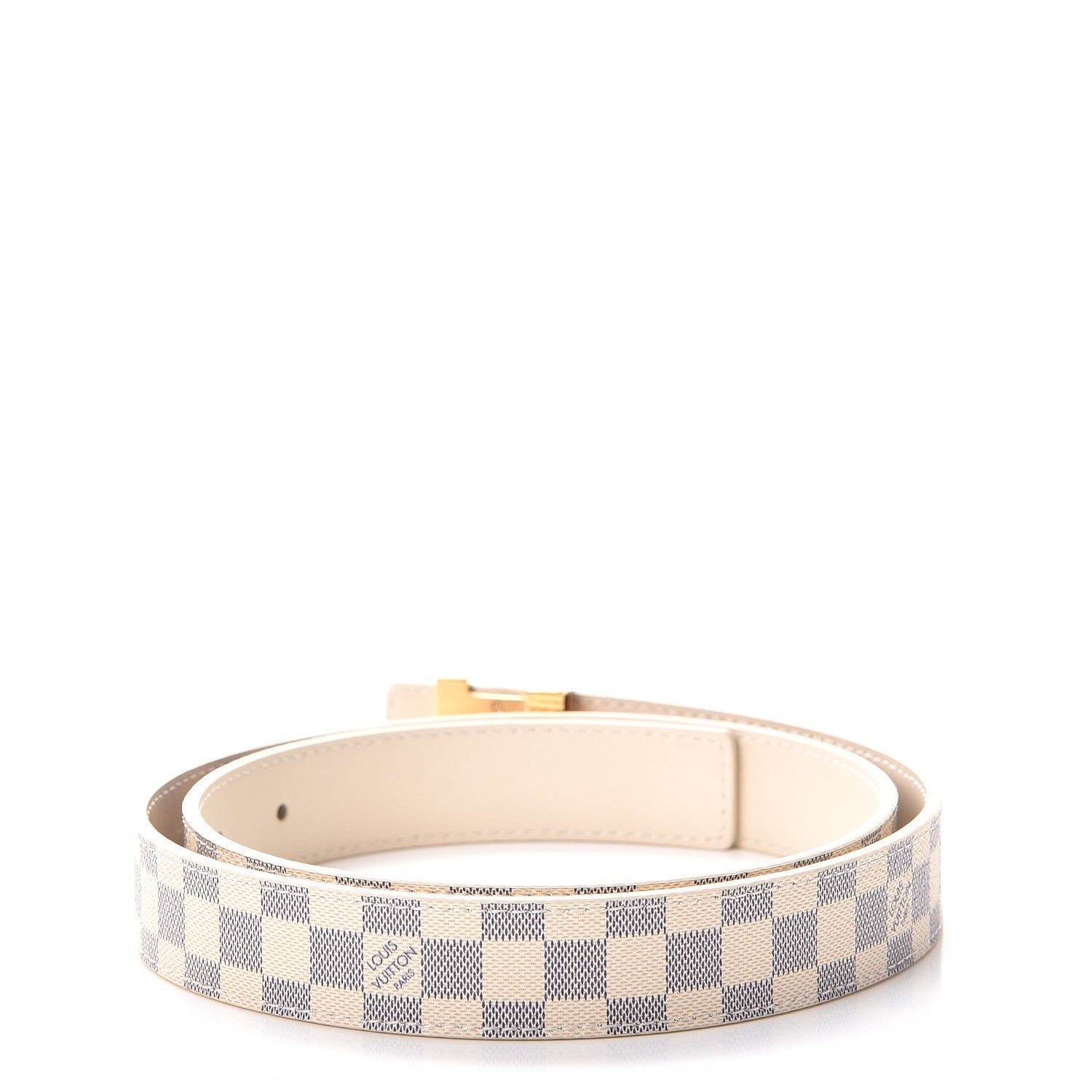 Louis Vuitton Damier Azur LV Initiales Belt 80 32 3 of 10