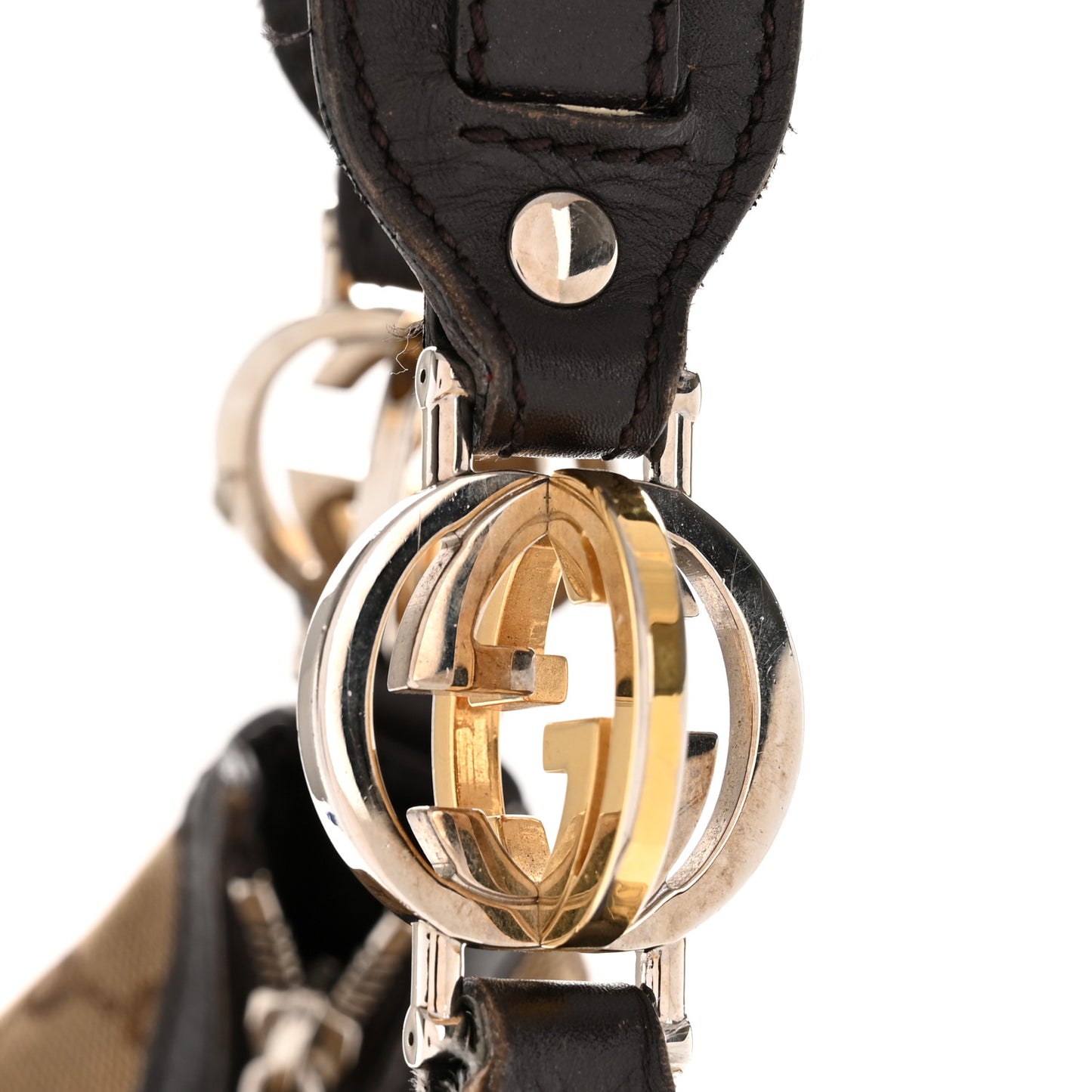 Monogram Large GG Twins Hobo Dark Brown