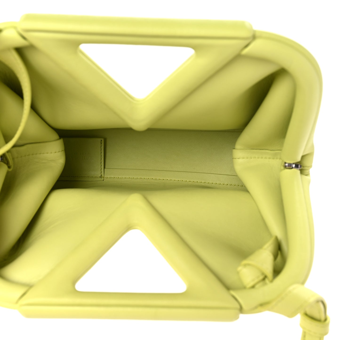 Calfskin Small The Point Triangle Bag Seagrass