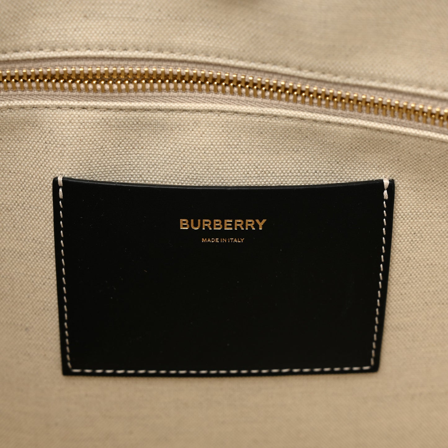 Canvas Smooth Calfskin Medium Two Tone Freya Tote Black