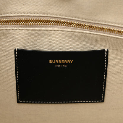 Burberry Canvas Smooth Calfskin Medium Two Tone Freya Tote Black 6 of 10