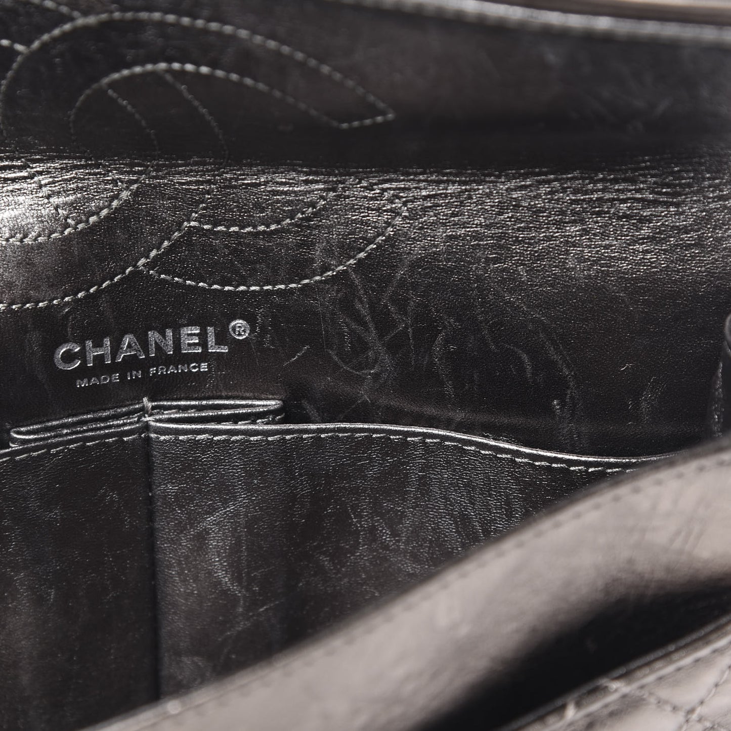 Metallic Aged Calfskin Quilted 2.55 Reissue 227 Flap Bronze