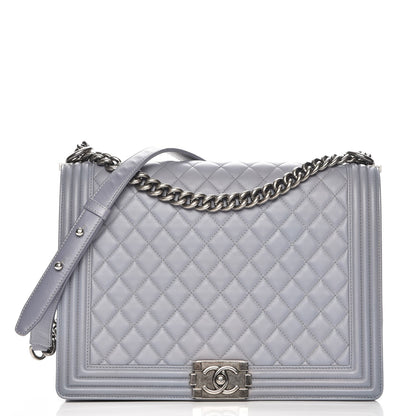 Chanel Lambskin Quilted Large Boy Flap Grey 1 of 7