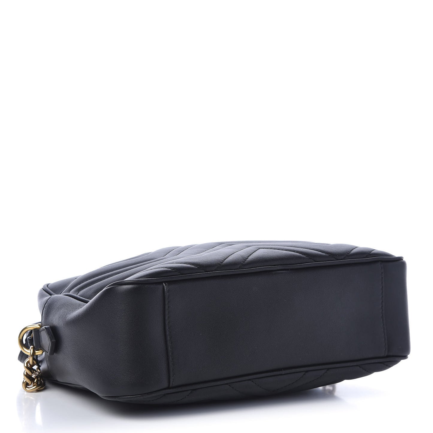 Calfskin Matelasse Medium GG Marmont Chain Shoulder Bag Black