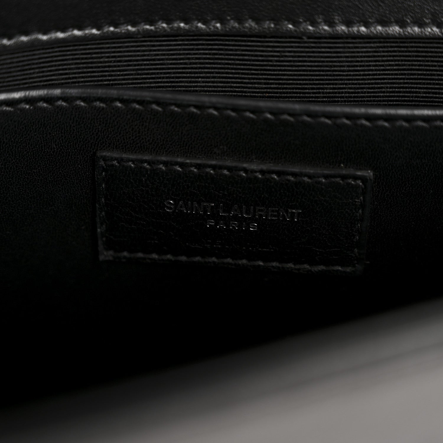 Saint Laurent Calfskin Medium Heart Bolts Monogram Kate Satchel Black 6 of 15